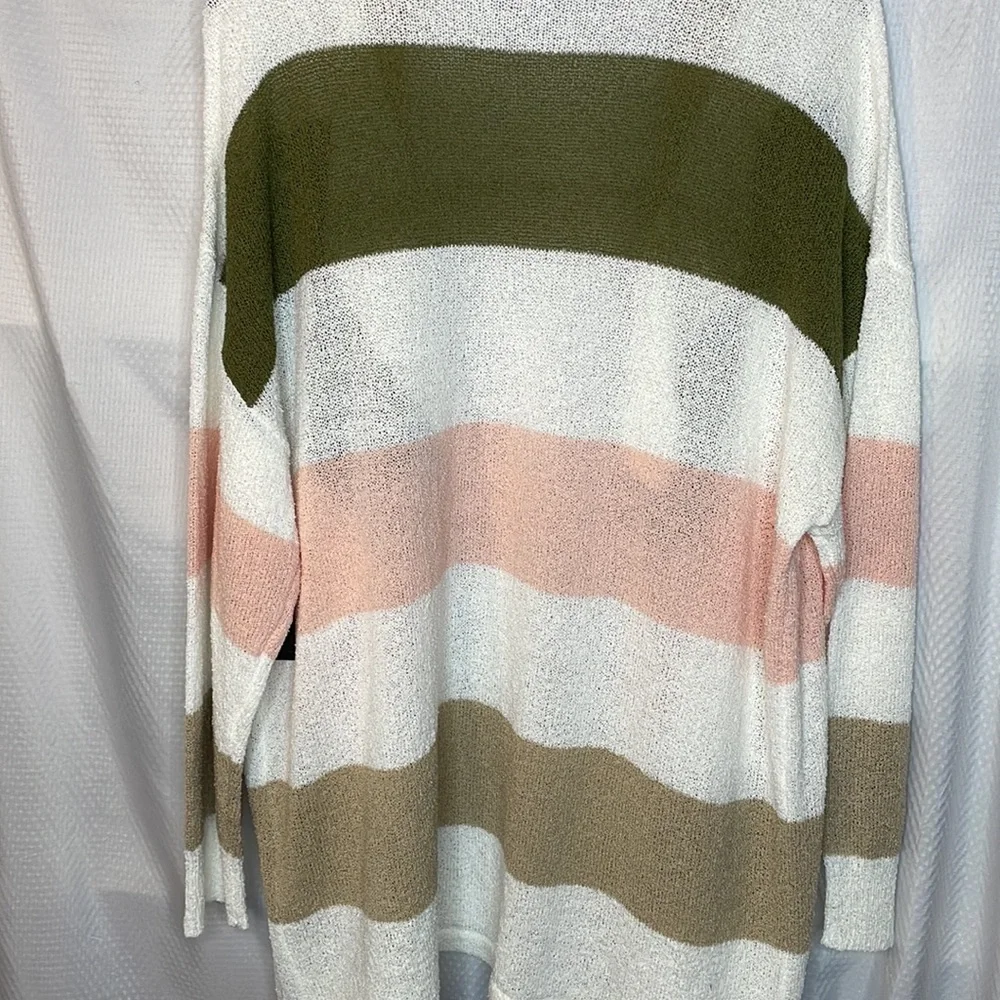 NWT 2X Ella Rafaella open Front Cardigan Sweater 3/4 Sleeve Multicolored - Picture 11 of 15